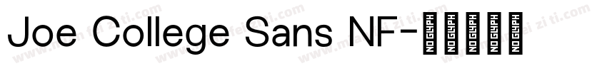 Joe College Sans NF字体转换